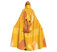 YYHWHJDE Simpatico piccolo topo giallo stampe Halloween adulto mantello con cappuccio per feste e costumi