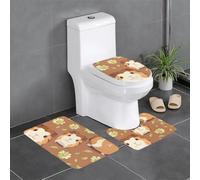 YYHWHJDE simpatico porcellino d'India Immagine Anti antiscivolo tappetino tre pezzi set bagno tappeto antiscivolo durevole