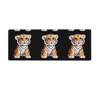 YYHWHJDE Smart and Cute Little Tiger Picture - Tappetino per mouse extra large, per computer e ufficio, tastiera da gioco antiscivolo, versione ispessita, 30,5 x 80 cm