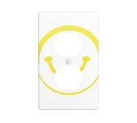 YYHWHJDE Smiling Towards The Future Prints, pannello a doppia presa da parete, piastra di copertura per presa elettrica, decorazione infrangibile, durevole, 11,4 x 7 cm