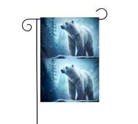 YYHWHJDE Snow Bear King Picture Garden pennone esterno cortile decorazione su entrambi i lati 30,5 x 45,7 cm