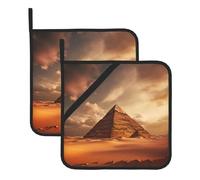 YYHWHJDE Sottovaso quadrato con piramide egiziana nel deserto, 2 pezzi, dotato di una comoda corda laterale per appenderlo facilmente