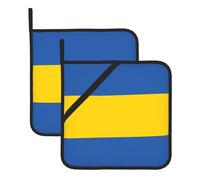 YYHWHJDE Sottovaso quadrato con stampa bandiera dell'Ucraina, 2 pezzi, dotato di una comoda corda laterale per appenderlo facilmente