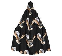 YYHWHJDE Soul Moon Owl Picture Halloween adulto mantello con cappuccio senza cerniera, comodo per feste in costume
