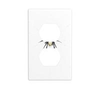 YYHWHJDE Spider Weaving The Web Prints, pannello a doppia presa a muro, piastra di copertura per presa elettrica, decorazione infrangibile, durevole, 11,4 x 7 cm