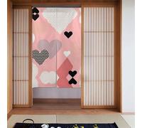 YYHWHJDE Stampa astratta Love Chart Tenda divisoria per porta protezione della privacy adatta per cucina, bagno, stanza 86,4 x 142,2 cm