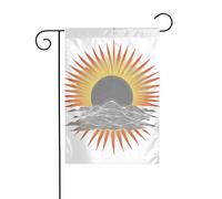 YYHWHJDE Stampa del Sole Levante del Monte Bandiera da Giardino Decorazione Cortile 30,5 x 45,7 cm Spessore Moda