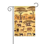 YYHWHJDE Stampa di animali della prateria africana bandiera del giardino decorazione cortile 30,5 x 45,7 cm spessa moda