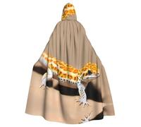 YYHWHJDE Stampa di geco leopardo sabbia Halloween adulto mantello con cappuccio abbigliamento uomo e donna mantello gioco di ruolo