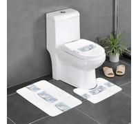 YYHWHJDE Stelle intrappolate nel modello di ghiaccio Tappetino antiscivolo set di tre pezzi tappeto da bagno antiscivolo durevole