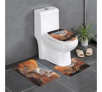 YYHWHJDE Strange Beasts Picture Tappetino antiscivolo set di tre pezzi tappeto bagno antiscivolo durevole