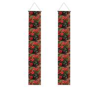 YYHWHJDE Striscione per portico di laurea con gerani rossi, robusto, durevole, lavabile e riutilizzabile, decorazione per feste, cerimonie, porte d'ingresso