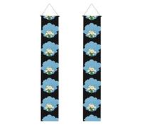 YYHWHJDE Striscione per portico di laurea con piccole nuvole nel bouquet, robusto, durevole, lavabile e riutilizzabile, decorazione di laurea per feste, cerimonie, porte d'ingresso