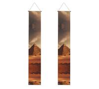 YYHWHJDE Striscione per portico di laurea con piramide egiziana nel deserto, robusto, durevole, lavabile e riutilizzabile, decorazione per laurea 30,5 x 180 cm