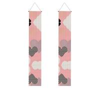 YYHWHJDE Striscione per portico di laurea con stampa astratta con grafico d'amore, robusto, durevole, lavabile e riutilizzabile, decorazione di laurea per feste, cerimonie, porte d'ingresso