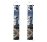 YYHWHJDE Striscione per portico di laurea con stampa di faro di bellezza, robusto, durevole, lavabile e riutilizzabile, decorazione per feste, cerimonie, porte d'ingresso