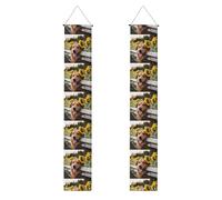 YYHWHJDE Striscione per portico di laurea con stampa di girasole con simpatico cane, robusto, durevole, lavabile e riutilizzabile, decorazione per laurea 30,5 x 180 cm