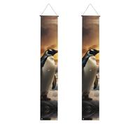 YYHWHJDE Striscione per portico di laurea con stampa di pinguini, robusto, durevole, lavabile e riutilizzabile, decorazione di laurea per feste, cerimonie, porte d'ingresso