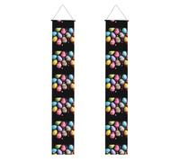 YYHWHJDE Striscione per portico di laurea con stampa di uova di Pasqua cosparse di amore, robusto, durevole, lavabile e riutilizzabile, decorazione di laurea per feste, cerimonie, porte d'ingresso