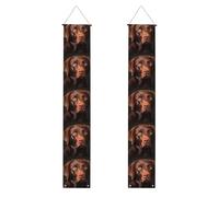 YYHWHJDE Striscione per portico di laurea con stampa labrador retriever marrone, robusto, durevole, lavabile e riutilizzabile, 30,5 x 180 cm