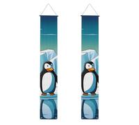 YYHWHJDE Striscione per portico di laurea con stampe di ghiaccio Penguin Antartide, robusto, durevole, lavabile e riutilizzabile, decorazione per laurea 30,5 x 180 cm