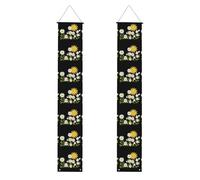YYHWHJDE Striscione per portico di laurea con stampe di luce solare che splende sulle margherite, robusto, durevole, lavabile e riutilizzabile, decorazione di laurea per feste, cerimonie, porte