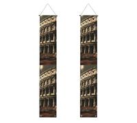 YYHWHJDE Striscione per portico di laurea con stampe di resti del Colosseo romano, robusto, durevole, lavabile e riutilizzabile, decorazione per laurea 30,5 x 180 cm