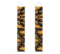 YYHWHJDE Striscione per portico di laurea con stampe di scorpione dorato, robusto, durevole, lavabile e riutilizzabile, decorazione per laurea 30,5 x 180 cm