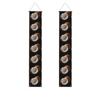 YYHWHJDE Striscione per portico di laurea con stampe dolci e deliziose con cocco, robusto, durevole, lavabile e riutilizzabile, decorazione per feste, cerimonie, porte d'ingresso