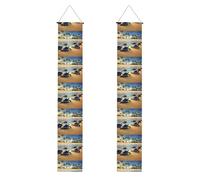 YYHWHJDE Striscione per portico di laurea con stampe tartarughe sulla spiaggia, robusto, durevole, lavabile e riutilizzabile, decorazione di laurea per feste, cerimonie, porte d'ingresso