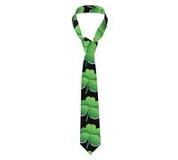 YYHWHJDE Stroke Clover Pattern Cravatta da uomo per affari, uso quotidiano, lavoro, compleanni, matrimoni, feste, banchetti, facile da pulire, 140 x 7,9 cm