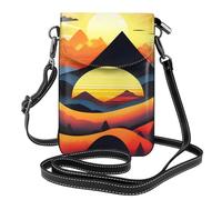 YYHWHJDE Sunrise Mountain Picture - Telefono cellulare da donna con prepuzio in pelle, a tracolla, piccola tracolla regolabile