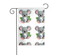 YYHWHJDE Super carino koala modello asta da giardino decorazione cortile esterno su entrambi i lati 30,5 x 45,7 cm