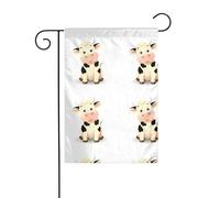YYHWHJDE Super cute piccola mucca modello giardino pennone esterno cortile decorazione su entrambi i lati 30,5 x 45,7 cm
