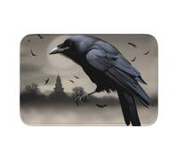 YYHWHJDE Tappetino antiscivolo e ispessito con immagine di corvo notturno, adatto per bagni, camere da letto, tappetini lavabili 40,6 x 61 cm