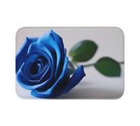 YYHWHJDE Tappetino antiscivolo e ispessito con immagine di una bella rosa blu, adatto per bagni, camere da letto, tappetini lavabili 40,6 x 61 cm