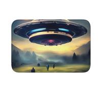 YYHWHJDE Tappetino antiscivolo e ispessito con motivo di atterraggio UFO adatto per bagni, camere da letto, tappetini lavabili 40,6 x 61 cm