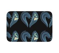 YYHWHJDE Tappetino antiscivolo e ispessito con motivo Love of the Waves, adatto per bagni, camere da letto, tappetini lavabili 40,6 x 61 cm