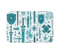 YYHWHJDE Tappetino antiscivolo e ispessito con motivo timone di soggezione, adatto per bagni, camere da letto, tappetini lavabili 40,6 x 61 cm