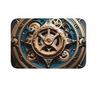 YYHWHJDE Tappetino antiscivolo ispessito con stampe di ingranaggi steampunk antiscivolo, facile da pulire, durevole, resistente allo sbiadimento, perfetto per bagno 60 x 40 cm
