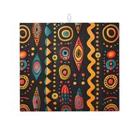 YYHWHJDE Tappetino assorbente da cucina stampato etnico tribale africano, microfibra super assorbente, antiscivolo oversize