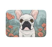 YYHWHJDE Tappetino in velluto con immagine di bulldog francese in stile cartone animato, per camera da letto, salotto, dormitorio, decorazione per la casa