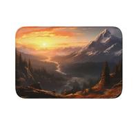 YYHWHJDE Tappetino in velluto con immagine di montagna e alba, per camera da letto, salotto, dormitorio, decorazione per la casa