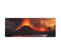 YYHWHJDE Tappetino per mouse con stampa del vulcano Kilauea in eruzione extra large, per computer, ufficio, tastiera da gioco, versione ispessita, 30,5 x 80 cm