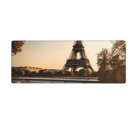 YYHWHJDE Tappetino per mouse con stampa della Torre Eiffel di Parigi francese, extra large, 30,5 x 80 cm, per l'apprendimento del gioco in ufficio