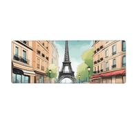 YYHWHJDE Tappetino per mouse con stampa romantica della Torre Eiffel di Parigi, tappetino per mouse extra large per computer, ufficio, tastiera da gioco, versione ispessita, 30,5 x 80 cm