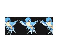 YYHWHJDE Tappetino per mouse con stampa rondine blu, extra large, per computer, ufficio, tastiera da gioco, versione ispessita, 30,5 x 80 cm