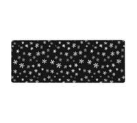 YYHWHJDE Tappetino per mouse extra large con fiocchi di neve che volano in tutto il cielo, tastiera da gioco antiscivolo per computer e ufficio, versione ispessita, 30,5 x 80 cm