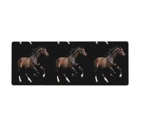 YYHWHJDE Tappetino per mouse extra large con immagine del cavallo al galoppo, tastiera antiscivolo da gioco per computer e ufficio, versione ispessita, 30,5 x 80 cm