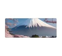 YYHWHJDE Tappetino per mouse extra large con immagine del Monte Fuji all'inizio della primavera, tastiera da gioco antiscivolo per computer e ufficio, versione ispessita, 30,5 x 80 cm